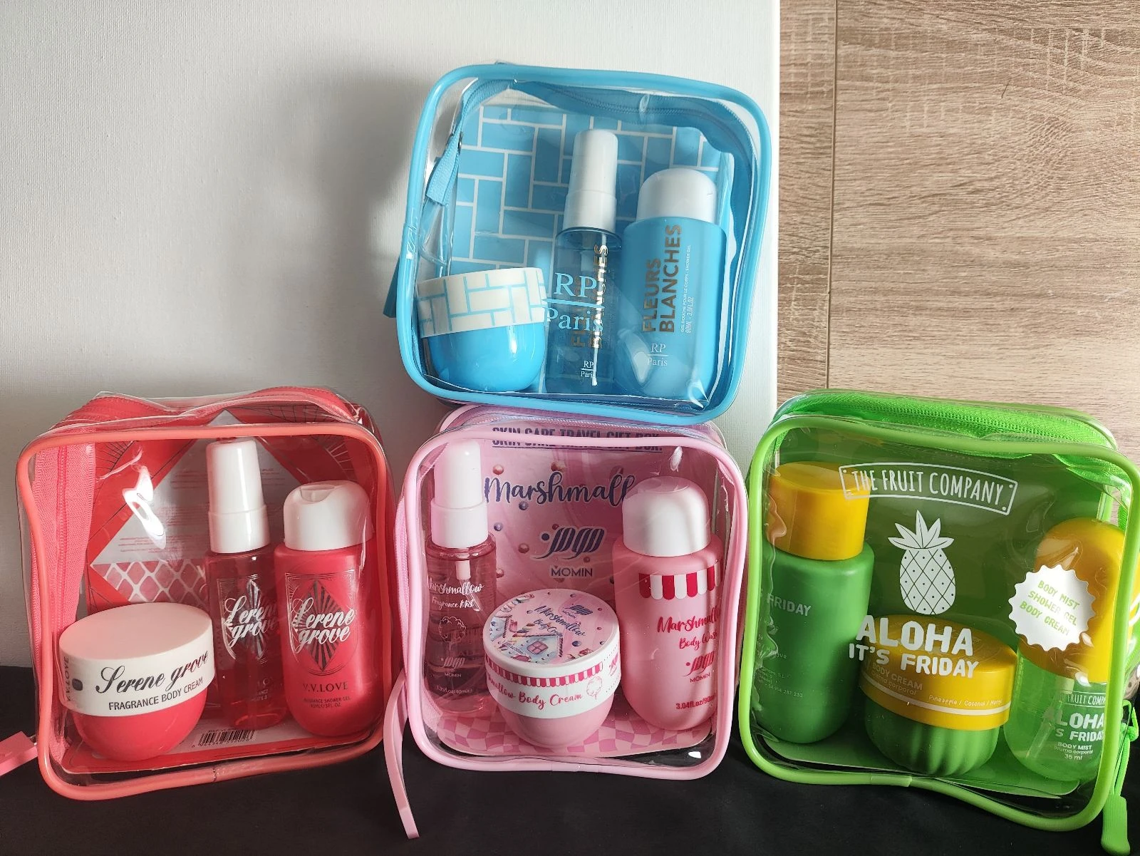 Trousse de voyage 3 pièces 